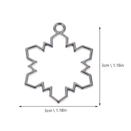 Milisten 30pcs Open Bezel Charms Resin Mold for Jewelry Making Christmas Hollow Frame Pendants for Resin Earrings Necklace Bracelet (Christmas Snowflake)