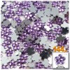 144pc Acrylic Aluminum foil Flat Back Flower Rhinestones 10mm Light