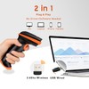 Tera Barcode Scanner Wireless and Wired with Battery Level Indicator