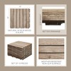 THYOI 10 Pcs Interlocking Deck Tiles, Waterproof Acacia Wood Patio