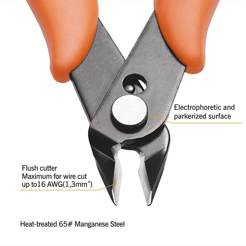 Side Cutters, Small, 2 Pieces, 5 Inch Wire Cutter, Mini