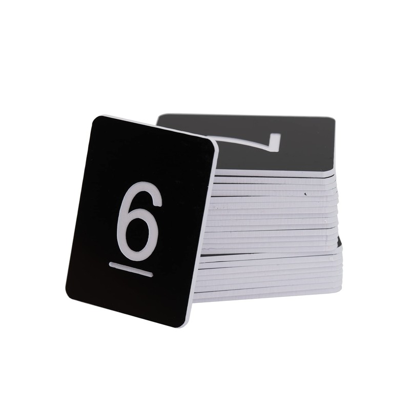 Black Plastic Rectangular Number Plates 0-100