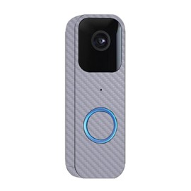 MightySkins Carbon Fiber Skin Compatible with Blink Video Doorbell - Solid Gray | Protective, Durable Textured Carbon Fiber Finish | Easy to Apply and Change Styles | Made in The USA