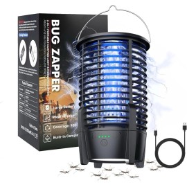Bug Zapper for Indoor and Outdoor, Rechargeable Mosquito Zapper, Portable
