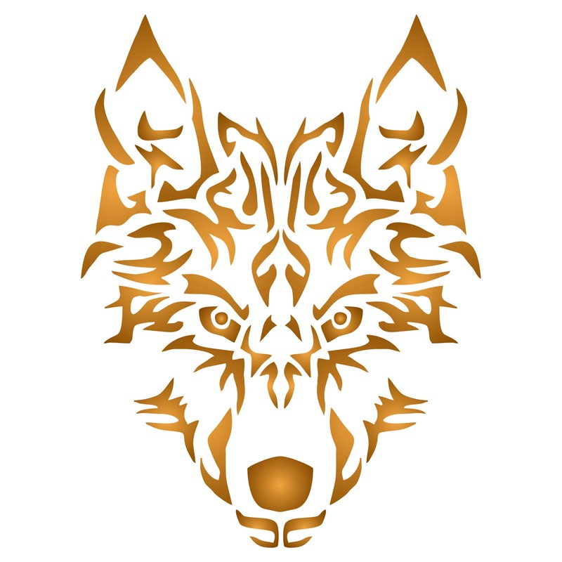 Wolf Stencil - 11.5 x 15 cm (S) - Reusable