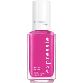 essie Expressie Nail Polish, Quick-Dry Translucent Magenta Pink Nail Polish, Vegan, Turn Up The Century, 0.33 fl oz