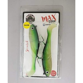 Lighthouse Lures Mega Bite Max Shad Swim Baits 6oz Amazing for Lingcod, Halibut, Pike and Rockfish (Derby Winner)