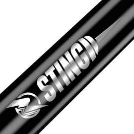 RUTHLESS Sting 3XS1774 Polycarbonate Dart Shafts Solid White with Black Aluminium Finish Medium 49mm (3 Sets of 3 Stems)