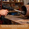 50-Inch Pipe Cleaning Brush Set with 4 Flexible Rods, M8
