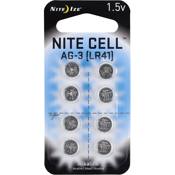 Nite Ize Nite Cell AG-3 LR41 Replacement Batteries (8-Pack)