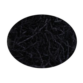 Smilco 1/2 LB Crinkle Paper Filler - Ideal Basket Filler & Gift Box Filler for Christmas, Weddings, Birthdays - Crinkle Cut & Shredded Paper for Gift Wrapping & Crafts Decoration(Black)