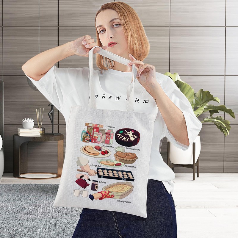 WZMPA Kiki Anime Bakery Tote Bag Jiji Fans Gift Kiki