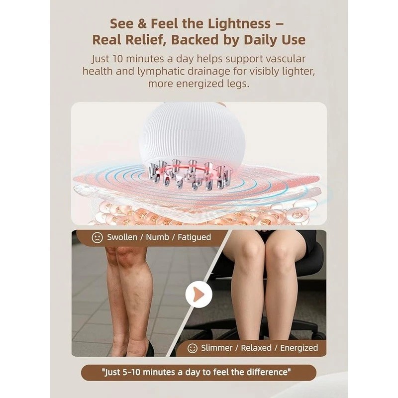 All-in-One Cordless Leg Massager Varicose Veins Relief & Circulation Boost