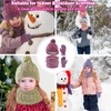 Waylipun Winter Hat Scarf Gloves Set for Girls Boys 3