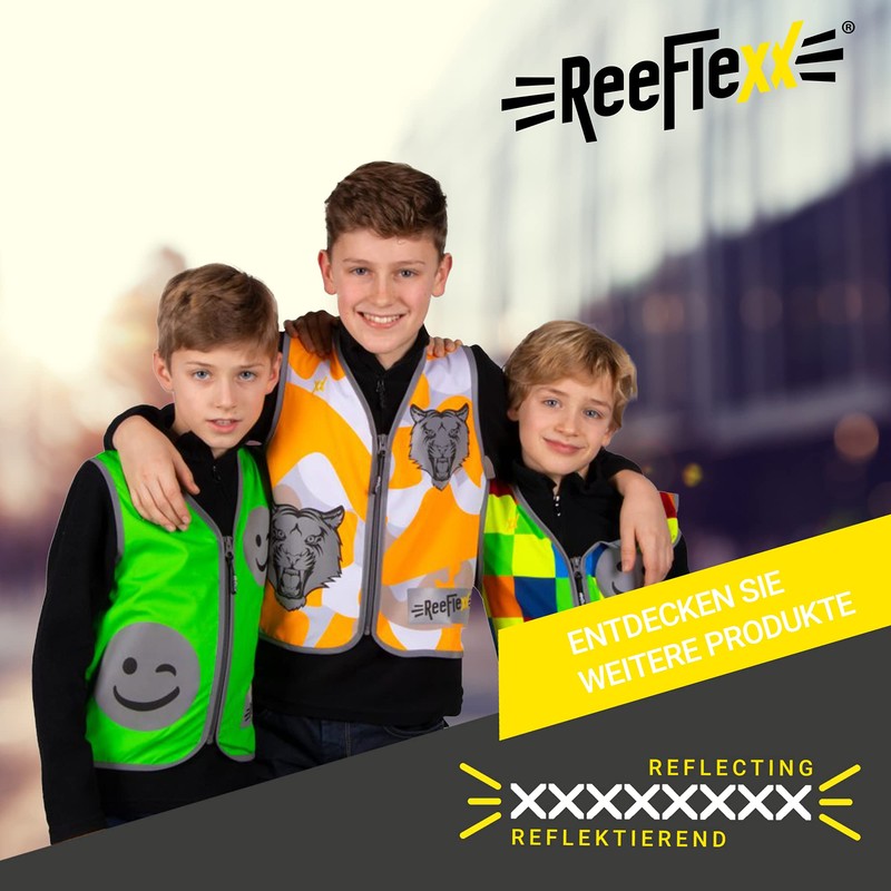 REEFLEXX Reflector Backpack Cover Green Arrow Compass, Size M, for