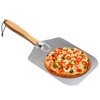 32nd Aluminum Pizza Peel Paddle with Detachable Wooden Handle, Ideal