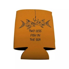 VictoryStore Two Less Fish in the Sea - Orange - Can Cooler - Set of 6 - FREE SHIPPING