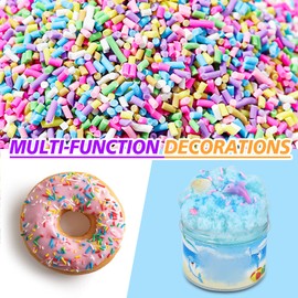 Rebanadas de arcilla polimérica de 100 g, asperezas falsas de resina, aspersiones de caramelos falsos, aspersiones de arcilla, rebanadas de arte de uñas, asperdigas de polímero para manualidades, pasteles, postres, funda para teléfono