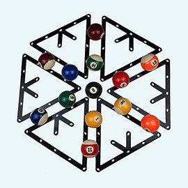 WALIKEN Triangle Rack Pool Table Ball Holder Positioning Rack Billiard Accessory Magic Ball Rack Holder Sheet Billiards Triangle Cue Accessories (6Pcs/Set Triangle)