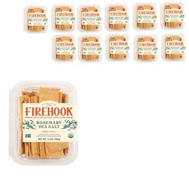 Firehook Artisan Baked Crackers, Rosemary Sea Salt, Kosher, USDA Certified Organic, Non-GMO, 5.5 Ounce (Pack of 8)
