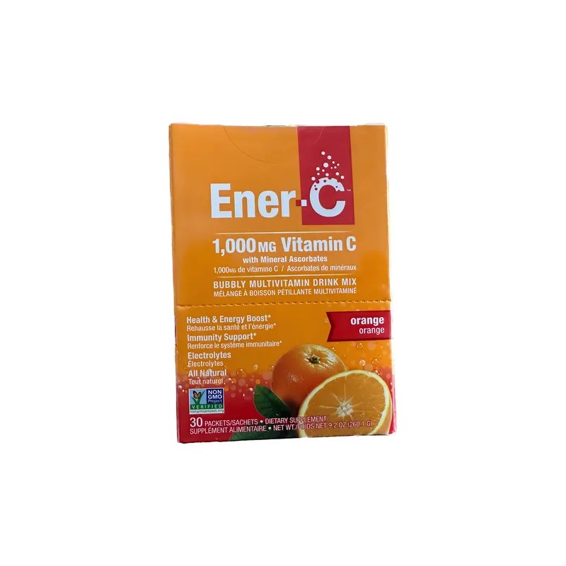 Multivitamínico Ener-C en Polvo Sabor Naranja 1000mg Vitamina C 30