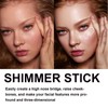 Glow Highlighter Makeup Stick,Face Highlighter Contour Stick,Waterproof Glitter Cream Highli/ghter,Shimmer