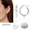 EPVOA Silver Hoop Earrings for Women, 925 Sterling Sliver Hoop