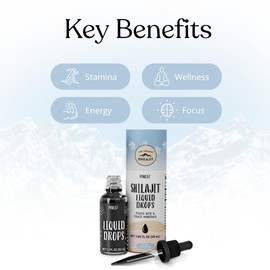 Pure Himalayan Shilajit ® Liquid Drops - The Purest Form of Shilajit, 99.9% Absorption for Immune Support, Energy Boost, Anti-Aging - Natural Trace Minerals & Fulvic Acid (50ml)
