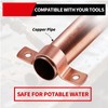ROGVOC Plumbing Copper Pipe Straps, 50-Pcs 1/2 inch 2-Hole Pipe