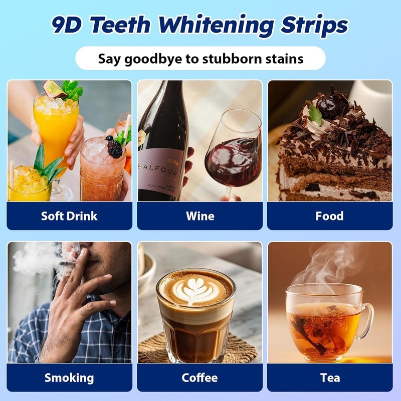 30 Piezas Tiras Blanqueadoras Dientes, 15 Pares Teeth Whitening Strips,