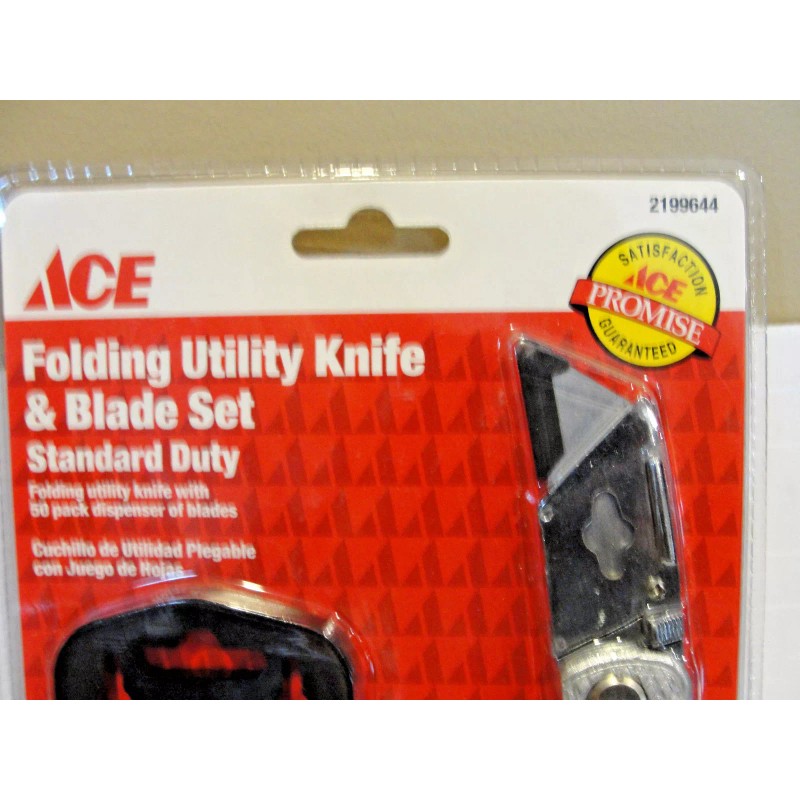 ACE Standard Duty Folding Utility Knife and Blade Set with