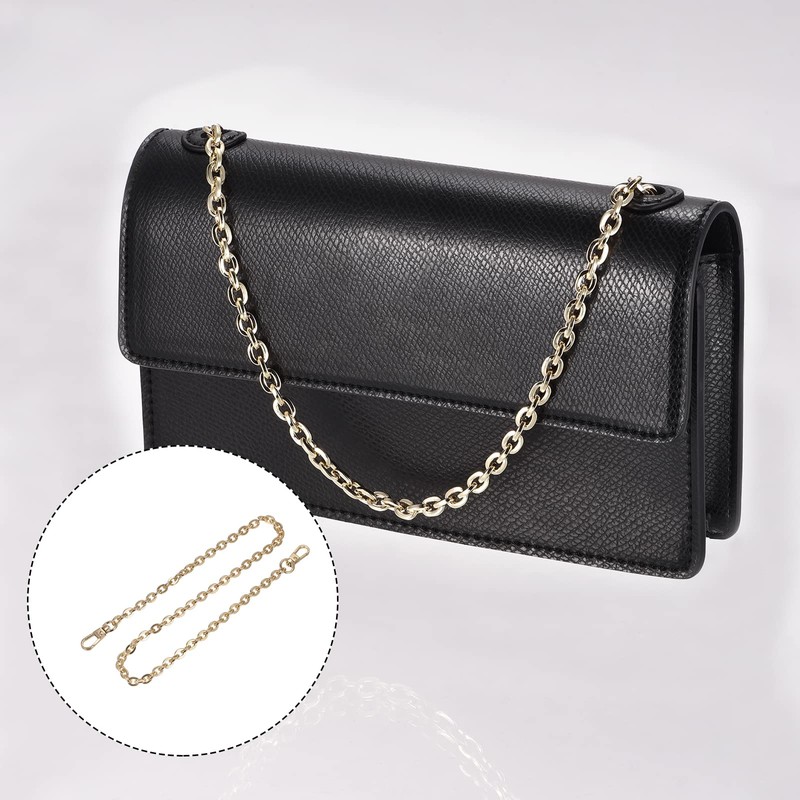 sourcing map Purse Chain Strap, 24"x0.24" Flat Chain Strap Handbag