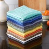 DII Basic Terry Collection Solid Windowpane Dishcloth Set, 12x12, Spice,