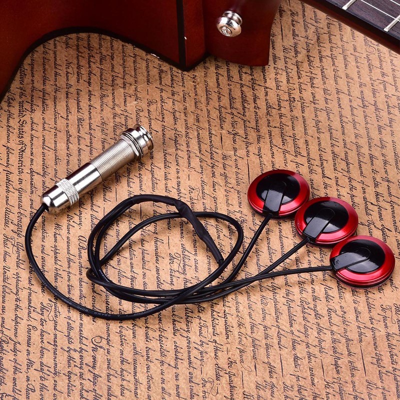 Self adhesive Piezo Transducer Microphone Pickup with Endpin Jack for