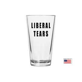Rogue River Tactical Funny Joke Liberal Tears Beer Glass Drinking Cup Pint 16oz Pub Gift Idea for Conservative or Republican