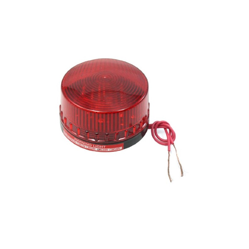 sourcing map AC 220V Plastic Dome Housing Industrial Emergency Red