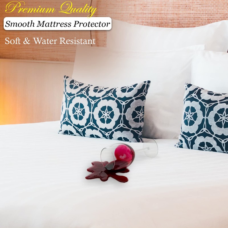 Sunshine Comforts 100% Cotton Waterproof Mattress Protector Double- Breathable Matressesdouble