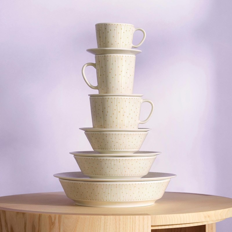 Mynio Salustus Bowl, 6.7 inches (17 cm), Beige