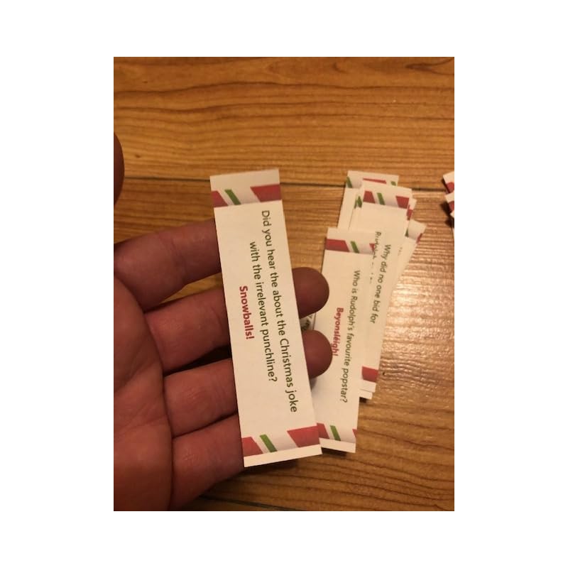 Christmas Cracker Jokes (pre-cut with no repeated jokes) (Pack of