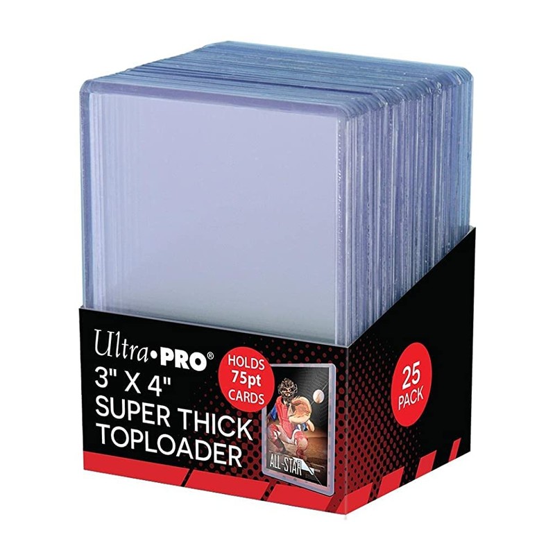 Ultra Pro 3 x 4 Super Thick Baseball Card Toploaders,Polyvinyl
