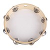 Tosnail 10 Inches Handheld Wooden Tambourine - Double Rows 16