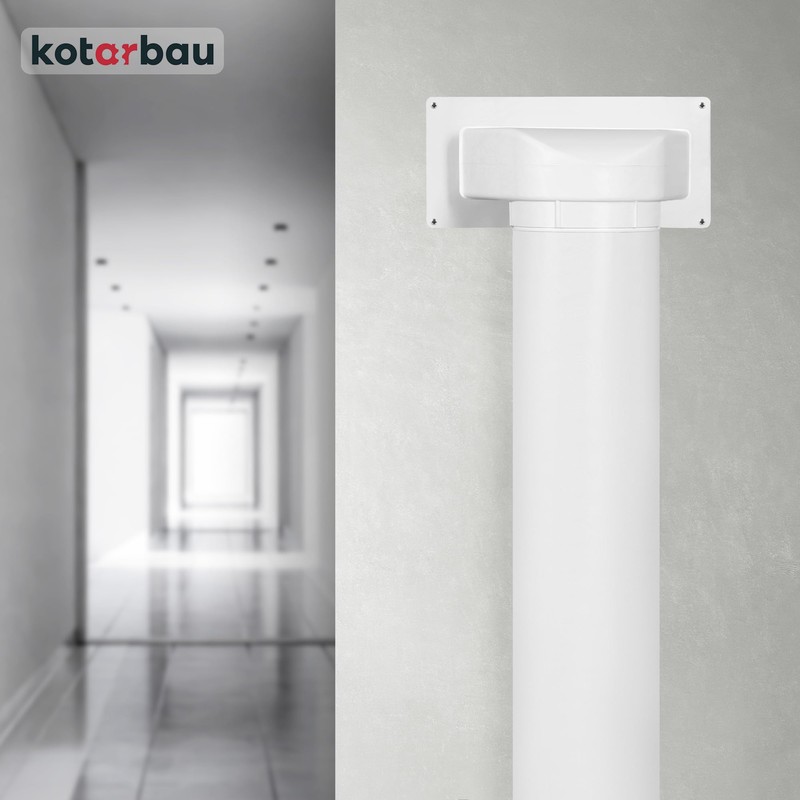 KOTARBAU® Flat Duct Deflection Piece 90° for Ventilation Duct Round-Square