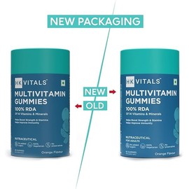  Multivitamin Gummies (Orange, 60 Days Pack), Multivitamin for Men & Women, 100% RDA of Vitamins & Minerals, Boosts Energy & Immunity, Supports Joint Health