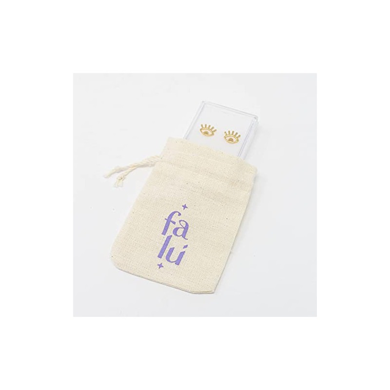 Aretes de Ojos Ojitos en Chapa de Oro de 22K