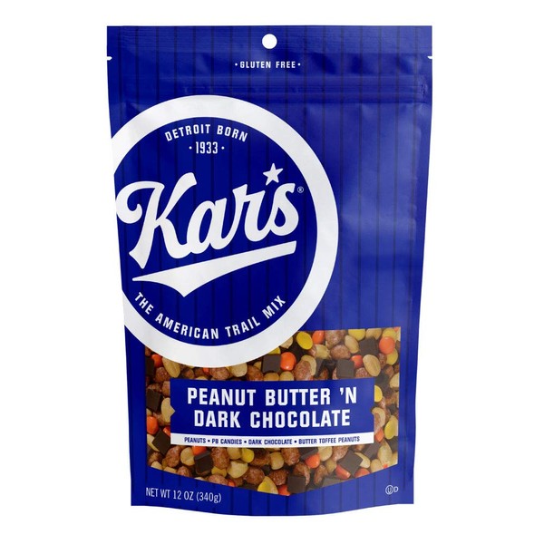 Kar’s Nuts Peanut Butter ‘N Dark Chocolate Trail Mix, 12 oz Resealable Pouches – Pack of 1 – Gluten-Free Snacks