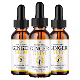 Ginger Slim (3 Pack) Ginger Slim Drops – GingerSlim Extra Strength All Natural Organic
