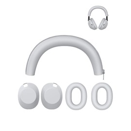 Sweat Case Cover Compatible with Sony WH-1000XM6 Headphones,UYRUREL Earphone Cover & Headband, Soft and Comfortable Noise Cancelling Headphone Accessories,White