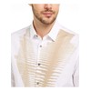 Alfani Mens Shirt Beige Button Down Abstract Print White XL
