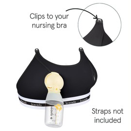 Bravado Designs Sustainable Clip and Pump Hands-Free Pumping Accessory | Black | L