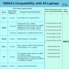 Smatree Hard EVA Protective Sleeve Case Compatible for 14 inch DELL Latitude 7440/7450 Laptop/DELL Latitude 7440/7450 2-in-1 Laptop Notebook Bag(Not for Inspiron 14 Plus 7440) (X8042)